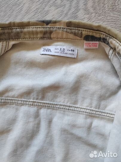 Джинсовая рубашка zara 98 и штаны