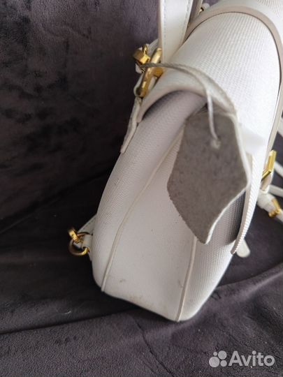 Рюкзак женский натуральная кожа белый