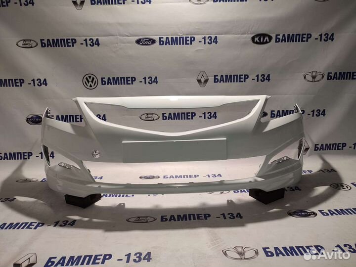Бампер передний hyundai solaris 2014-2017 белый