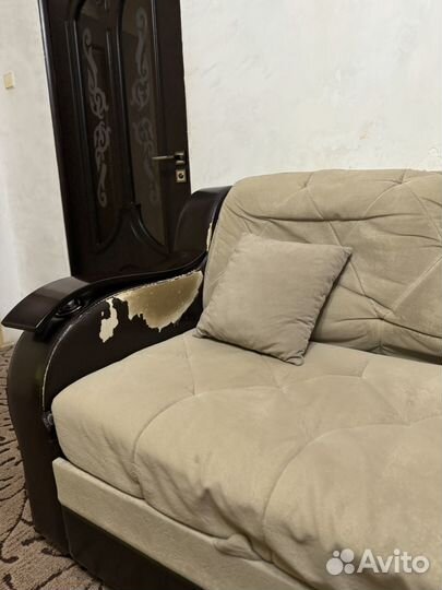 Раскладной диван и раскладные кресла+пуфы