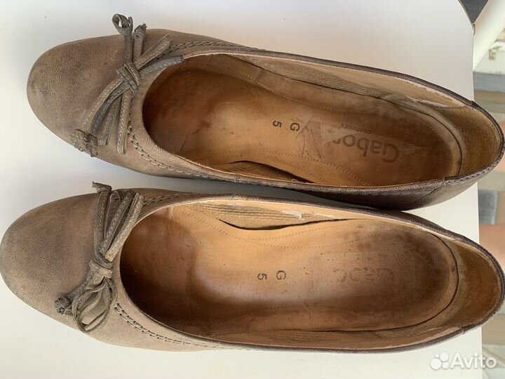 Балетки из нубука