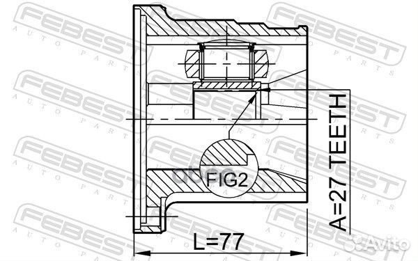 ШРУС внутренний перед лев 0211FX35LH Febest