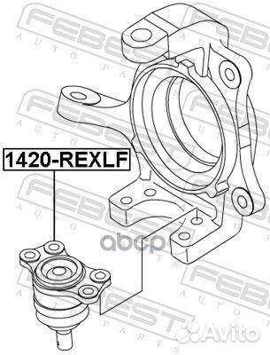 Опора шаровая передняя нижняя (ssang yong rexto