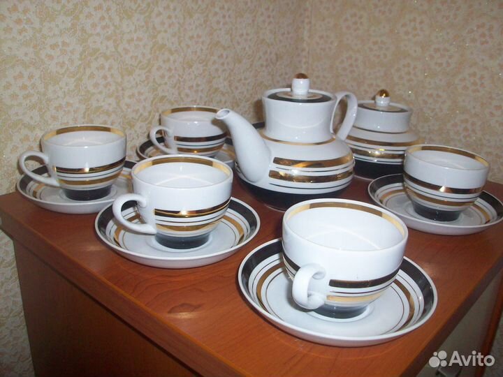 Чайный сервиз Дороги Вербилки СССР Винтаж