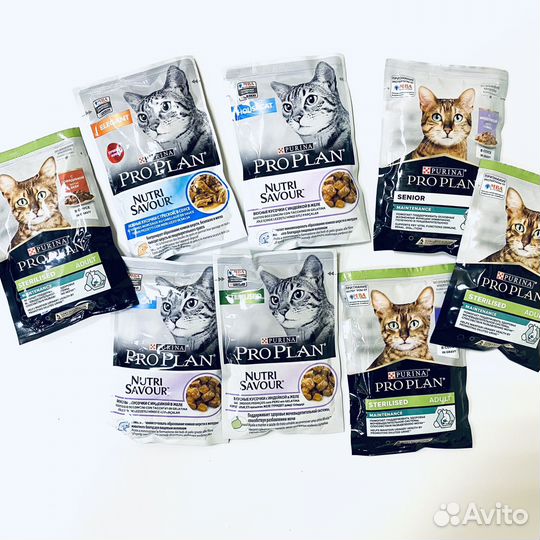 Паучи Проплан для кошек в ассортименте