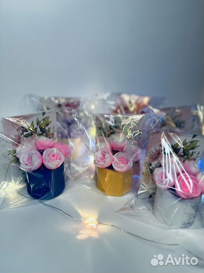 Мини букеты из мыла