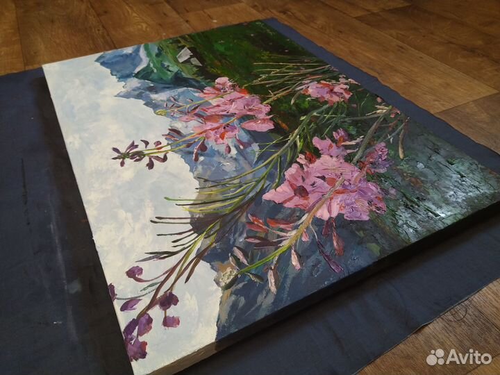 Долгая дорога домой. Картина маслом пейзаж