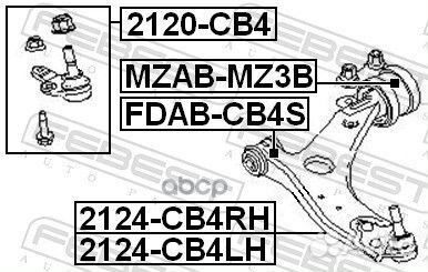 Сайлентблок передний переднего рычага fdab-CB4S