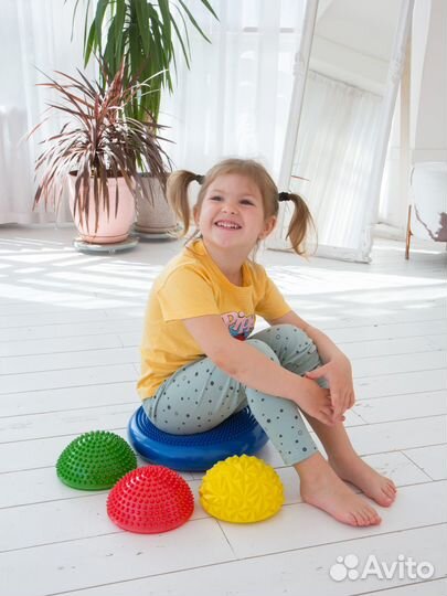 Балансировочная подушка массажные полусферы набор