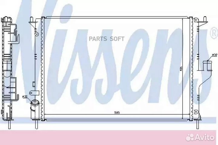 Радиатор охлаждения двс dacia logan MCV (2005) 1.5