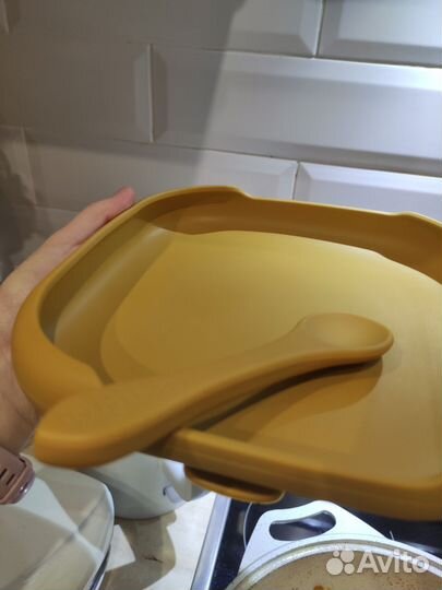 Силиконовая тарелка детская на присоске