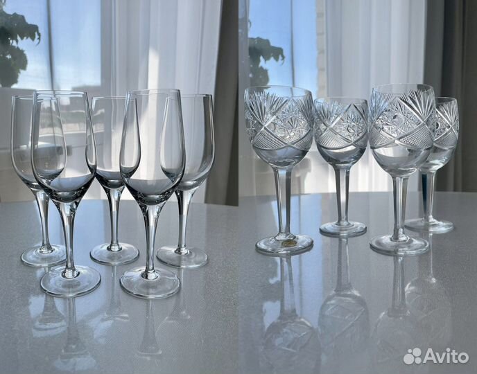 Фужеры рюмки бокалы СССР, гхз