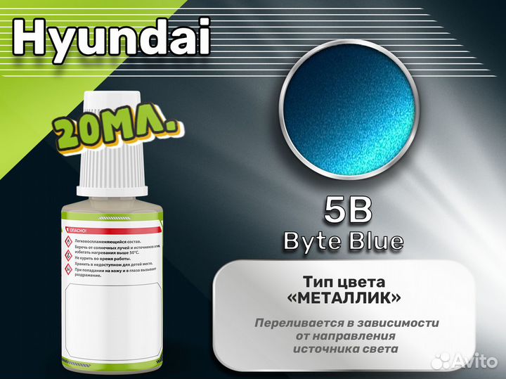 Подкраска Luxfore (Hyundai 5B Byte Blue)