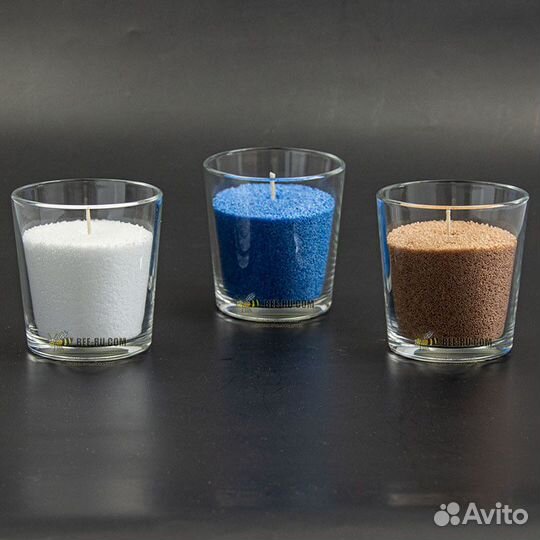 Свечи насыпные Органика цветные микс 3 пакета, фит