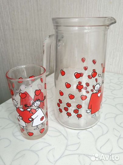 Кувшин для напитков со стаканом