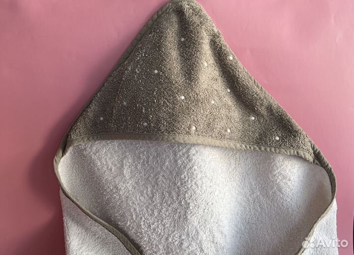 Полотенце уголок детское с капюшоном Икеа Ольскад