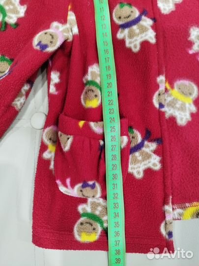 Флисовая кофта для девочки (98 104)на молнии