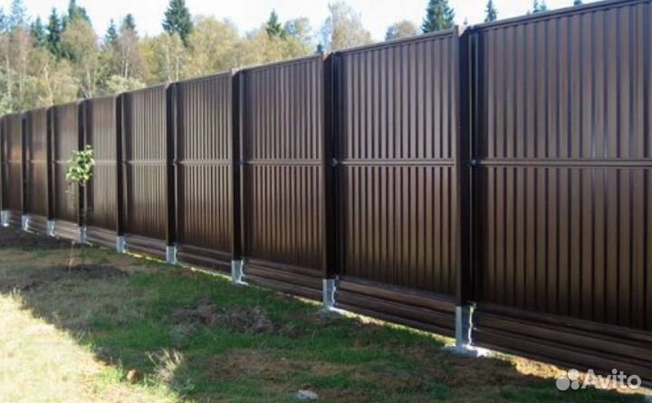 Забор из профлиста 40 метров