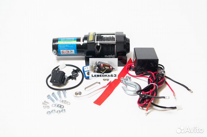 Лебедка Electric Winch 4000lbs (кевларовый трос)