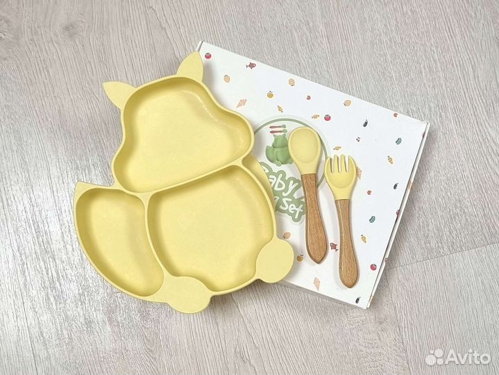 Набор детской силиконовой посуды для прикорма