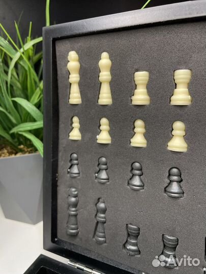 Подарочный набор для мужчин/Шахматы/фляжка/рюмки