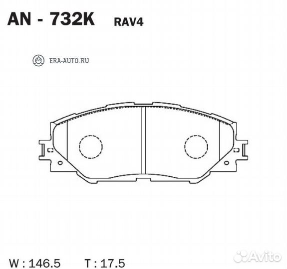 Akebono AN-732K Колодки тормозные дисковые передни