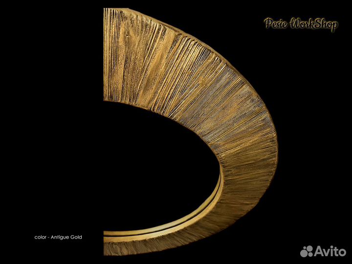 Зеркало круглое Gold Antigue