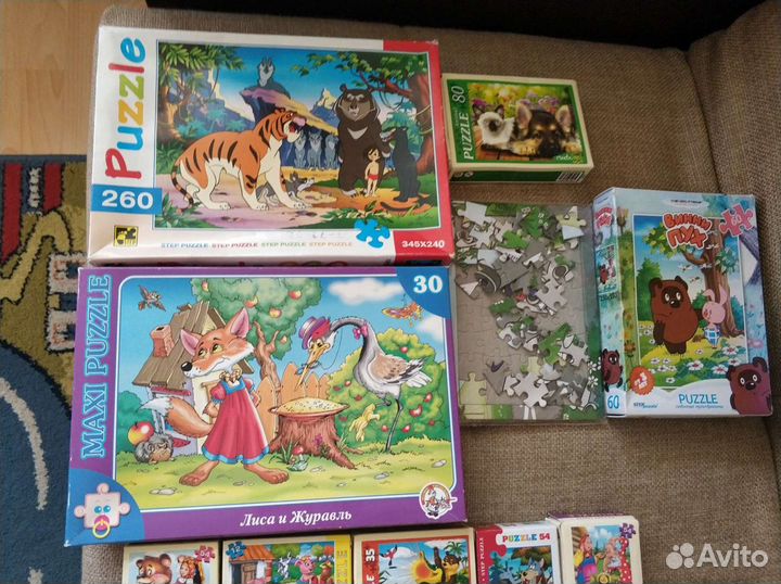 Пазлы. 30, 54, 60, 260 элементов