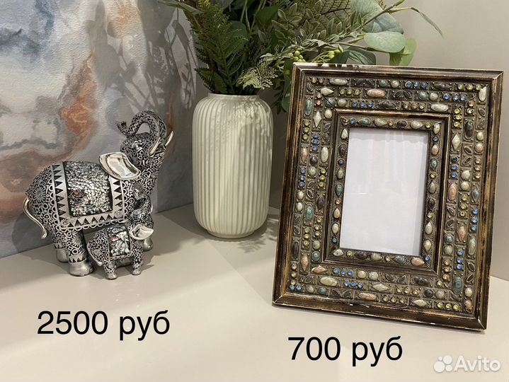 Интерьерные сувениры слоны, фоторамки