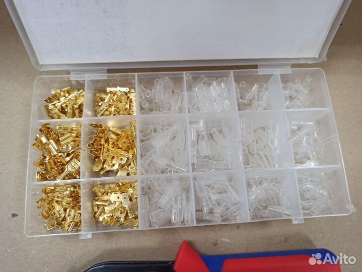 Обжимные пресс клещи с набором клемм мама папа