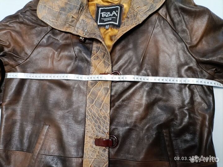 Кожаный плащ женский 50 р