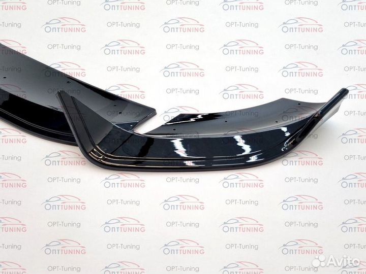 Губа черный глянец на Mercedes GLE 167 рестайлинг