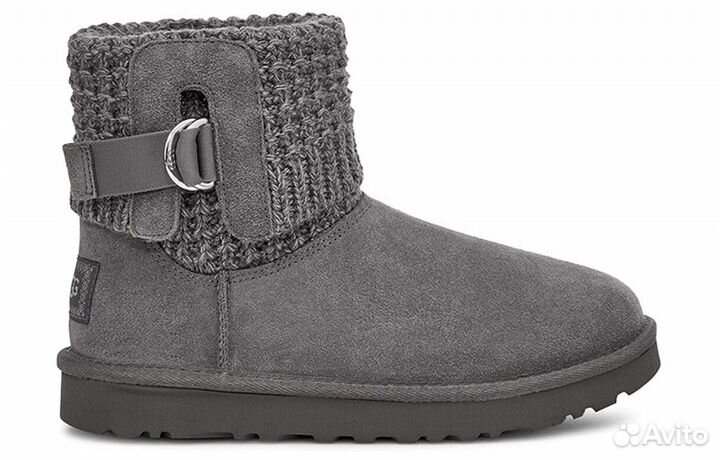 Кроссовки (Women) UGG Classic Solene Mini Cozy Stay Warm Outdoor Casual Gray 1113463-chrc