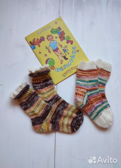 Носки вязаные ручной работы детские и взрослые