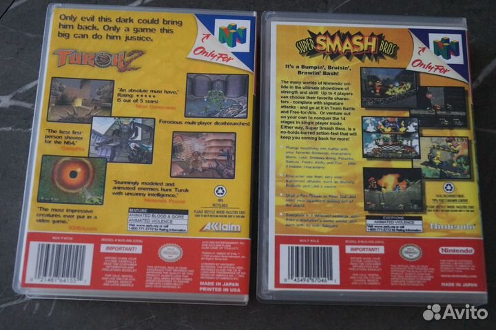 Пластиковые боксы для хранения игр Nintendo 64