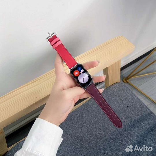 Кожаный ремешок для Huawei Watch fit