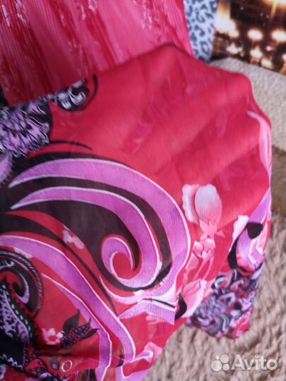 Пляжный сарафан новый шифон плиссировка 46 размер