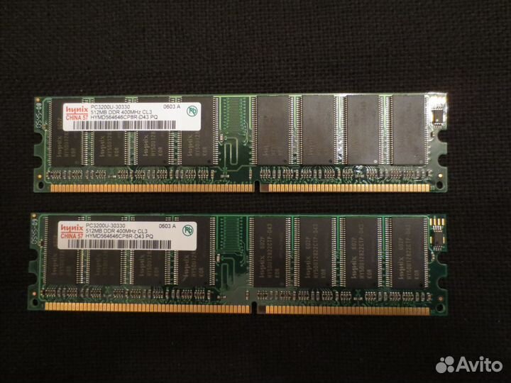 Оперативная память 512MB 2шт. для компьютера