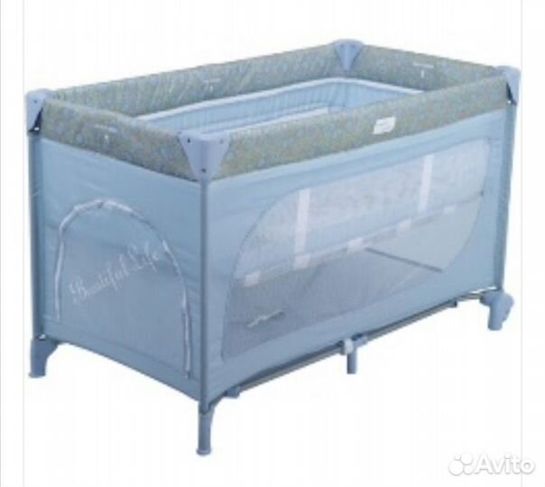 Проkaт Кровать-манеж Happy Baby Martin, blue