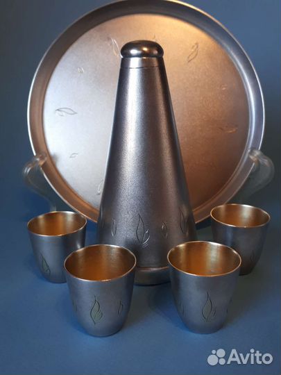 Мельхиоровый коньячный/ликёрный набор