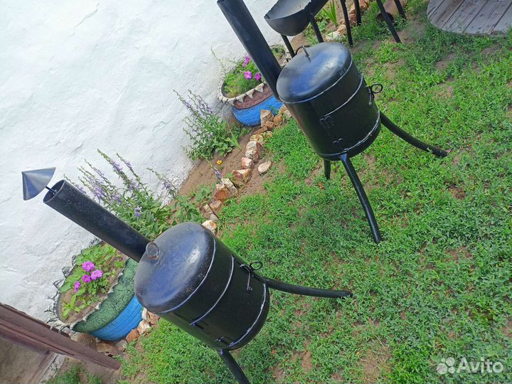 Печь для казана с трубой