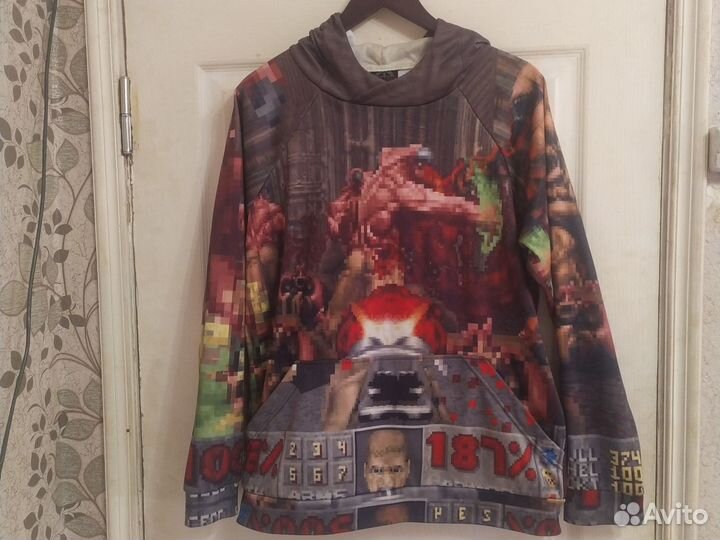 Худи мужское Doom - барон ада и кибердемон