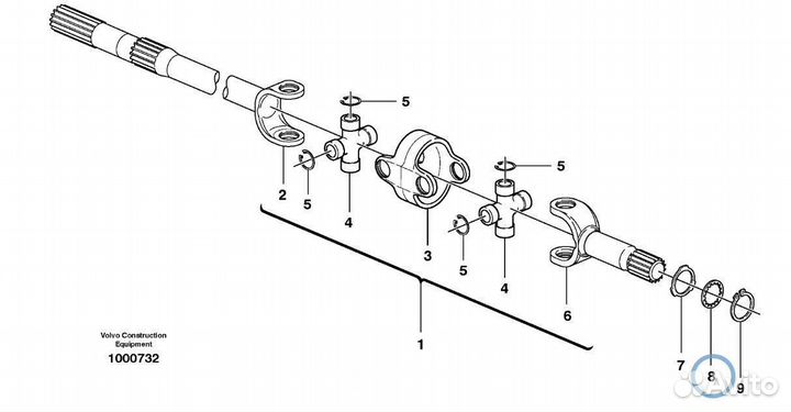 CA0140024 Шайба полуоси экскаватор погрузчик