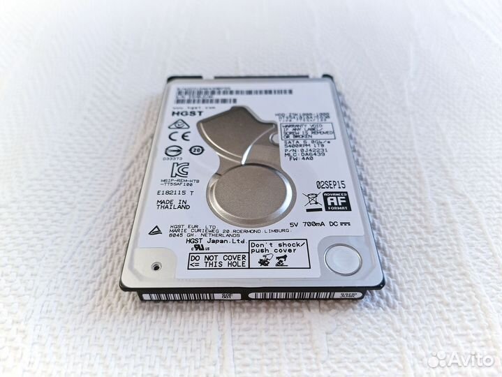Внешний жёсткий диск HDD 1Тб hgst HTS541010A7E630