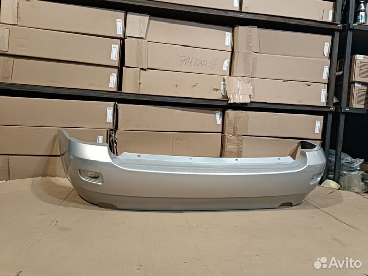 Бампер задний лада калина универсал серебристый