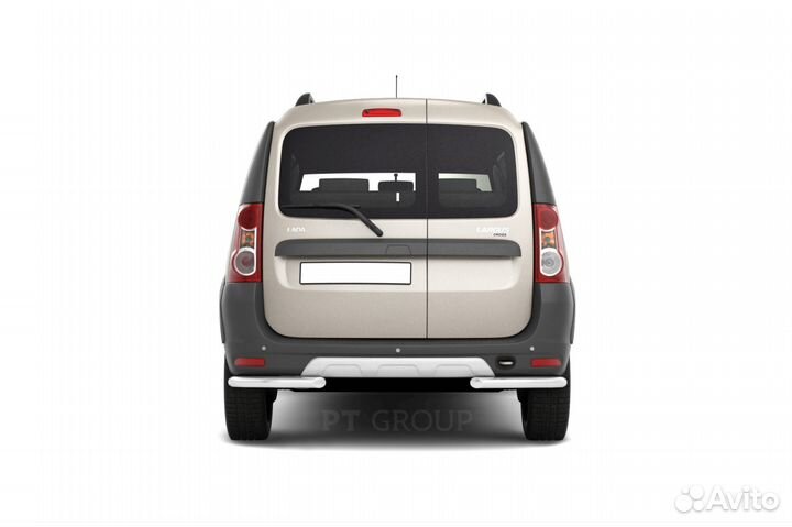 Защита бамперов Ларгус задняя