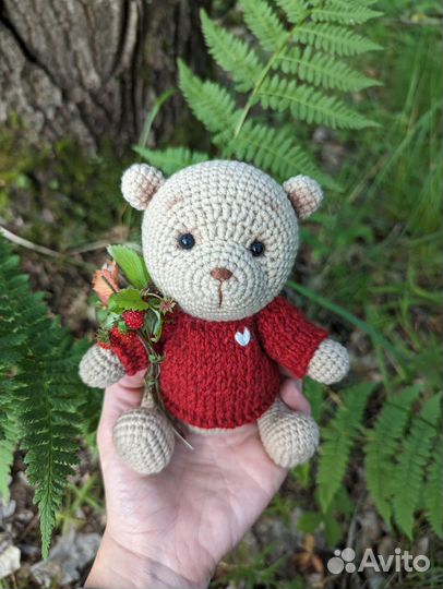 Мягкая Вязаная крючком игрушка Мишка Тедди Медведь