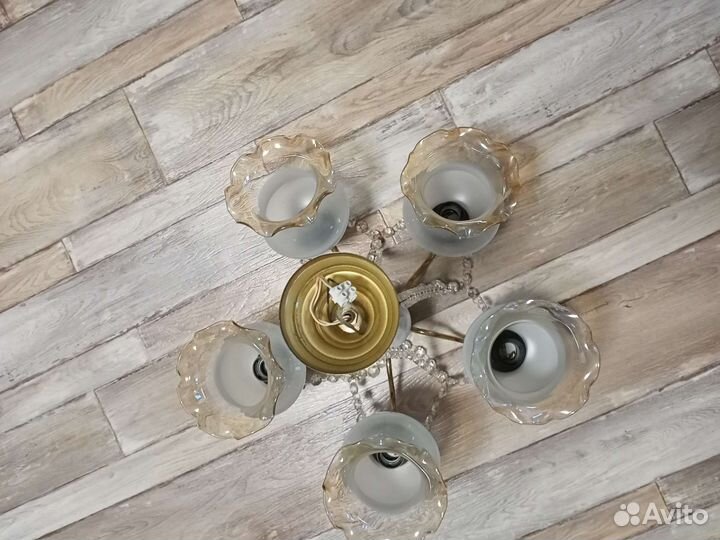 Люстра СССР с хрусталем