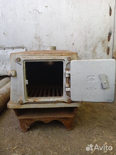 Старинная чугунная печка буржуйка СССР новая