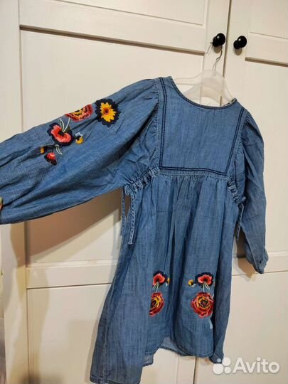 Джинсовое платье zara